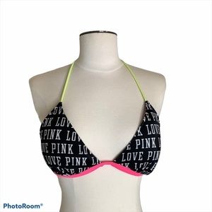 Pink Victoria’s Secret triangle bikini top SZ M